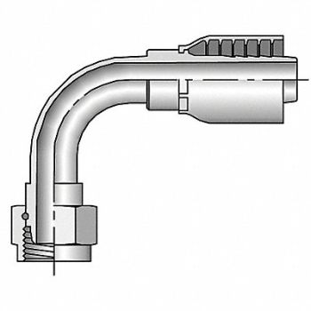 PARKER Crimp Fitting 90 Deg 1 ID F BSPP, 29TK16
