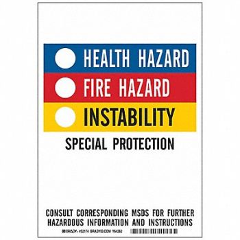 BRADY Label 10in. H x 7-1/2in. W PK5, 29TT20