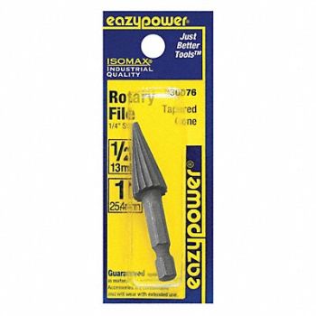 EAZYPOWER Rotary File Tapered Cone 1/2 Shank Dia, 29UH83