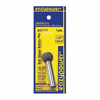 EAZYPOWER Rotary File Ball 1/2 Shank Dia, 29UH85