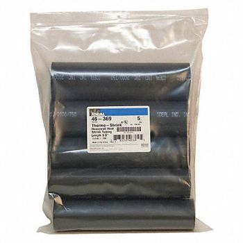 IDEAL Shrink Tubing 9 in Blk 2 in ID PK5, 29UJ97