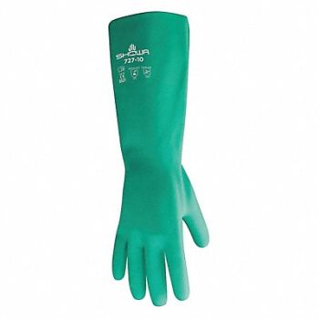 SHOWA K2533 Chemical Resistant Gloves Nitrile XL PR, 29UP91