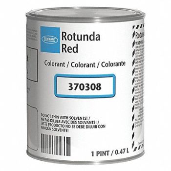 TENNANT Paint Colorant Red 1 pt, 29UR57