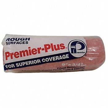 PREMIER Paint Roller Cover 9 L 3/4 Nap Polyester, 29UT31