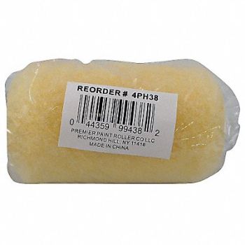 PREMIER Paint Roller Cover 4 L 3/8 Nap Phenolic, 29UT56