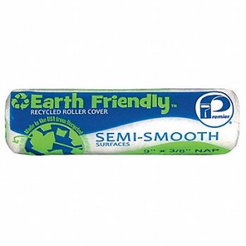 PREMIER Paint Roller Cover 9 L 3/8 Nap Polyester, 29UT61