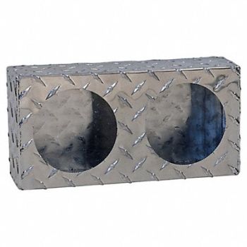 BUYERS PRODUCTS Dual Round Light Box 6x12x3 in Alum, 29UZ55