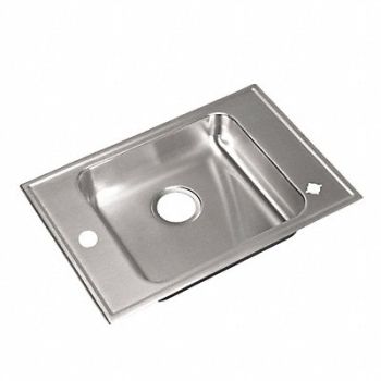JUST MANUFACTURING Just Class Sink Squar 16inx16inx5-1/2in, 29VM81