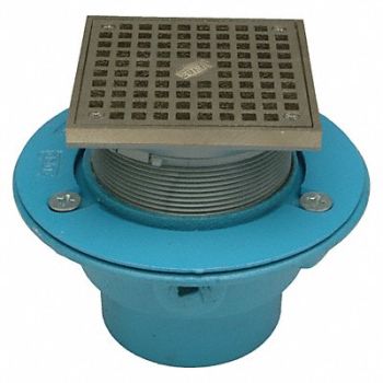 ZURN Square Floor Drain Cast Iron No Hub, 29VN19