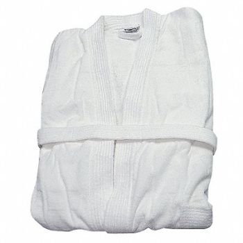 R R TEXTILE Bathrobe Belted Cotton White PK12, 29VT40