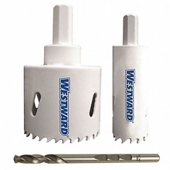 WESTWARD Hole Saw Kit 3 pcs., 29VX11