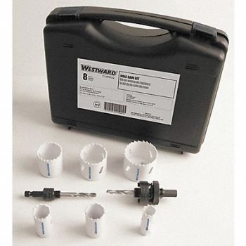 WESTWARD Bi-Metal Hole Saw Utility Kit 8 pcs., 29VX22