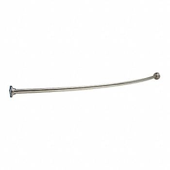 FRANKLIN BRASS Curved Shower Rod SS 60 in L Unfinished, 29WJ32