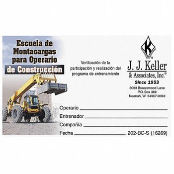 JJ KELLER Wallet Card Workplace Safety PK50, 29WN10
