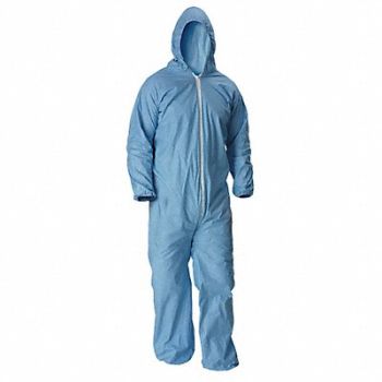 LAKELAND Hooded Coverall Elastic Blue 2XL, 29WT77