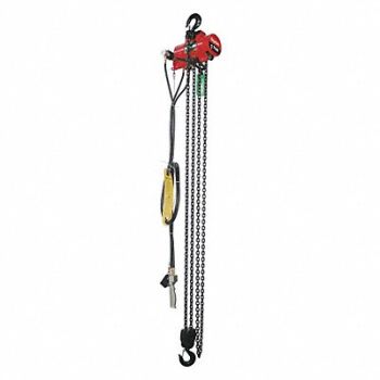DAYTON Air Chain Hoist 2000 lb.Cap. 10 ft.Lift, 29XL88