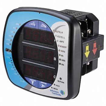 JOHNSON CONTROLS Power Meter LED 18/60VDC Wye/Delta, 29YK36