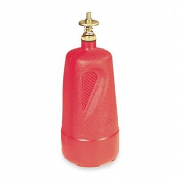 JUSTRITE Dispensing Bottle 1 Qt. Red Polyethylene, 2AF92