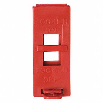 BRADY Wall Swtch Lckout Red 9/32 in Dia PK6, 2AF98