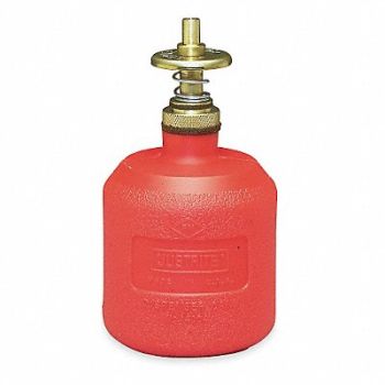 JUSTRITE Dispensing Bottle 8 oz Red Polyethylene, 2AG42