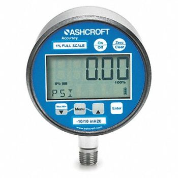 ASHCROFT D8578 Digital Vacuum Gaug Transmitter 30 psi, 2AGB4