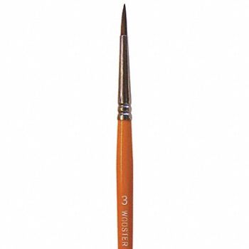 WOOSTER Paint Brush #3 Artist Camel Hair Soft, 2AJP5