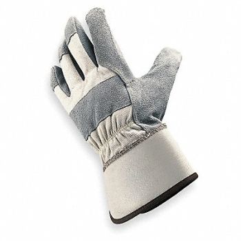 CONDOR D1579 Leather Gloves Gray L PR, 2AP24