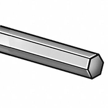 GRAINGER APPROVED Carbon Steel Hex Bar 36 in L 1 in W, 4YNH1