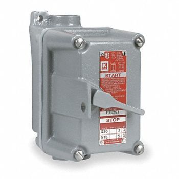 HUBBELL KILLARK Control Station 3/4 In 1 Gang, 2AY14