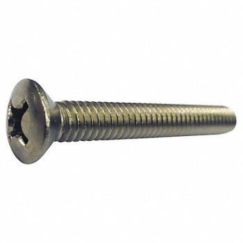 GRAINGER APPROVED Mach Screw Oval 1/4-20 x 2 L PK50, 2BE91
