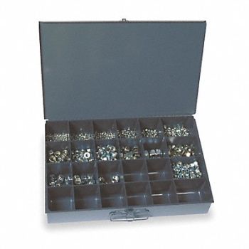 GRAINGER APPROVED Hx LockNt Asrt Zinc Plated Steel 930PK, 4FAC6