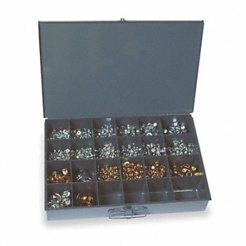 GRAINGER APPROVED Hx LockNt Asrt Zinc Plated Steel 1255PK, 4FAC8