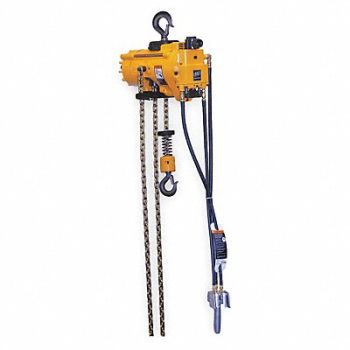 INGERSOLL RAND Air Chain Hoist 1100 lb Cap. 10 ft Lft, 2CAY6