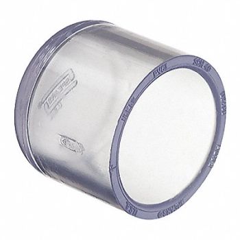 GRAINGER APPROVED Cap 3 in Schedule 40 Socket Clear, 2CFE1