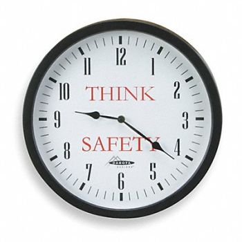 GRAINGER APPROVED Wall Clock Analog Battery, 2CHX8