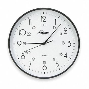 GRAINGER APPROVED Wall Clock Analog Battery, 2CHZ8