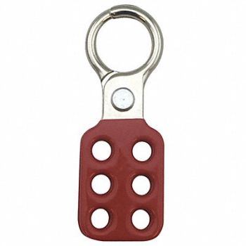 CONDOR Lockout Hasp Snap-On 6 Lock Red, 2CJH7