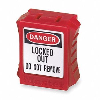 MASTER LOCK Plug Lockout Red 5/16 In.D, 2CJN7