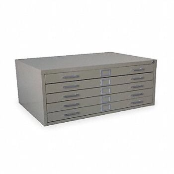GRAINGER APPROVED Cabinet Flat File 5 Drawer Putty, 2CLA7
