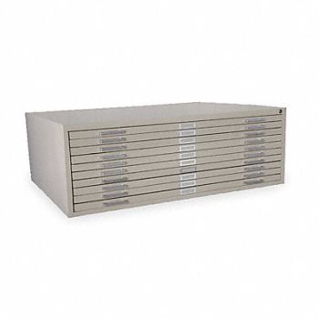 GRAINGER APPROVED Cabinet Flat File 10 Drawer Putty, 2CLC4