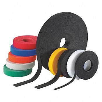 PANDUIT Hook-and-Loop Cable Tie Roll 15 ft Black, 2CNF4