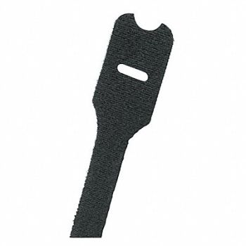 PANDUIT Hook-and-Loop Cable Tie 6 in Black PK10, 2CNG2