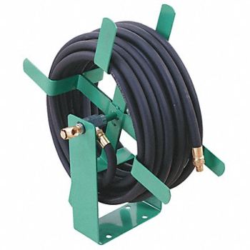SPEEDAIRE Hose Reel Hand Crank 1/4 Inlet 1/4 Out, 2CUC5