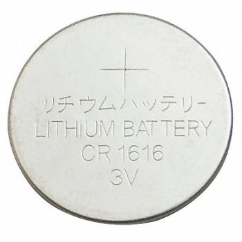 GRAINGER APPROVED Coin Battery Lithium 3VDC 1616, 2CUR6