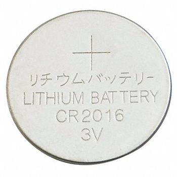 GRAINGER APPROVED Coin Battery Lithium 3VDC 2016, 2CUR7