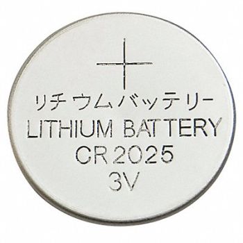 GRAINGER APPROVED Coin Battery Lithium 3VDC 2025, 2CUR8