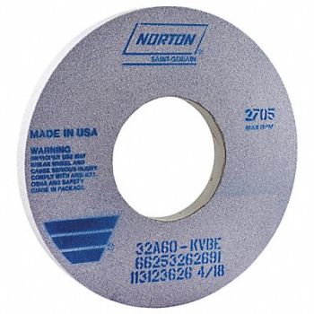 NORTON Grinding Wheel T1 12x1x5 AO 60G Med Prpl, 2D205