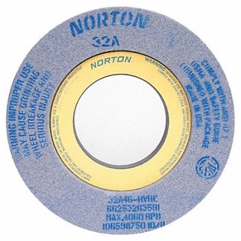 NORTON Grinding Wheel 12x2x5 Rec2/S 7.5x1/2 46G, 2D218