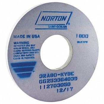 NORTON Grinding Wheel T1 14x1x5 AO 80G Med Prpl, 2D229