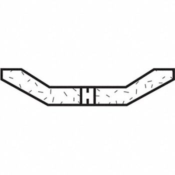 NORTON Dish Grinding Whl 6x1/2x1-1/4 AO 60G PK5, 4DDP6